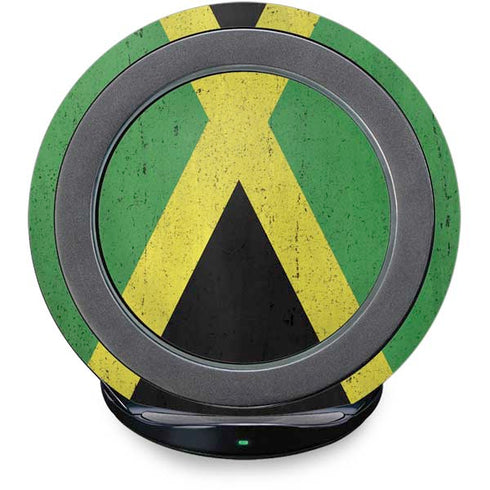 Jamaica Flag Distressed Fast Charge Wireless Charging Stand Skin